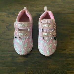 Disney Sneakers, Girls Pink and White, Size 7
